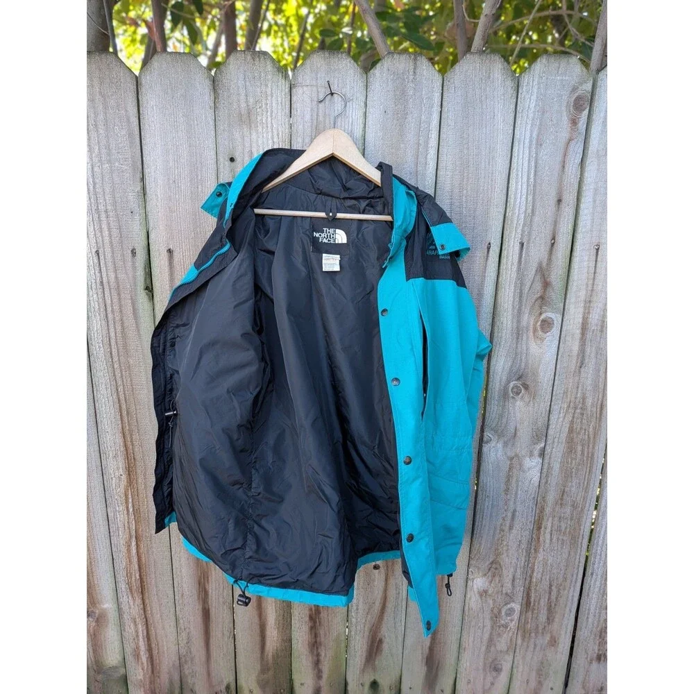 Vintage The North Face Jacket Gore Tex Colorblock Teal Black Large 90s Arapahoe